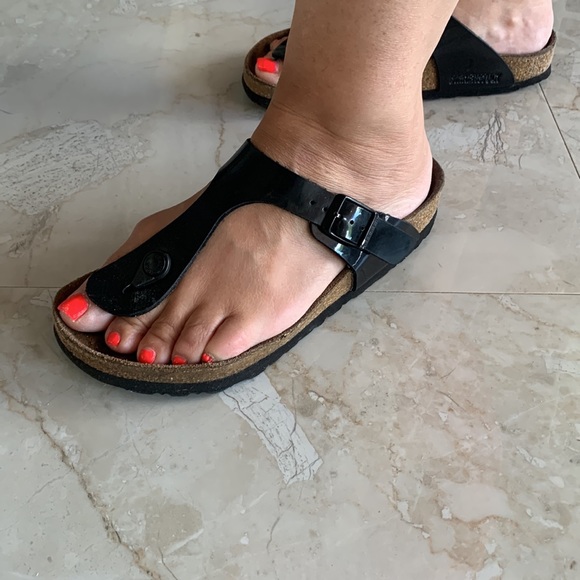 Birkenstocks Gizeh Black Thong‎ Sandal Black Size 7 -7.5 - Picture 5 of 9